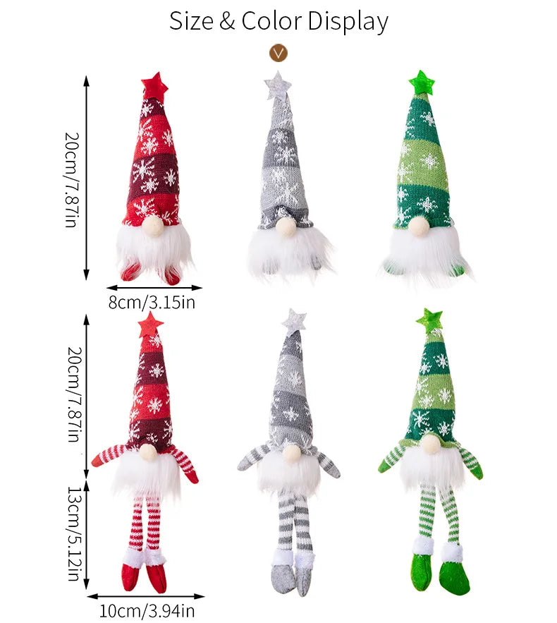 Gnome Lumineux de Noël – Poupée Décorative Sans Visage LED