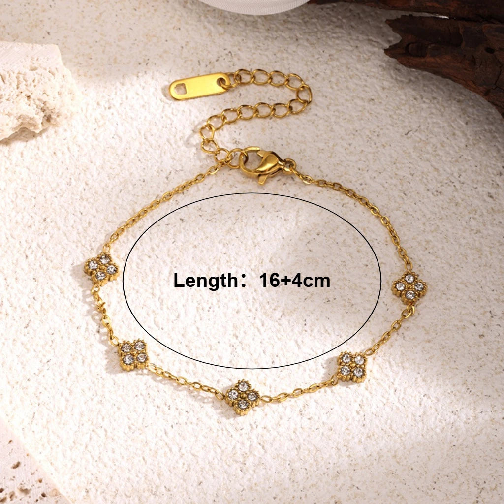 Bracelet Éclat Doré Fleur