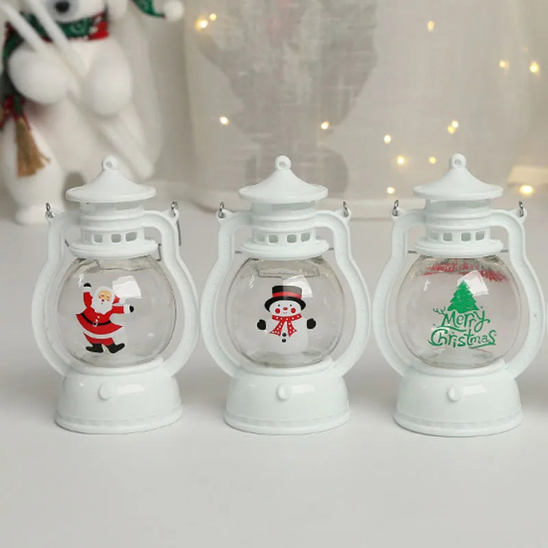 Lanterne LED de Noël – Père Noël, Bonhomme de Neige & Sapin Lumineux