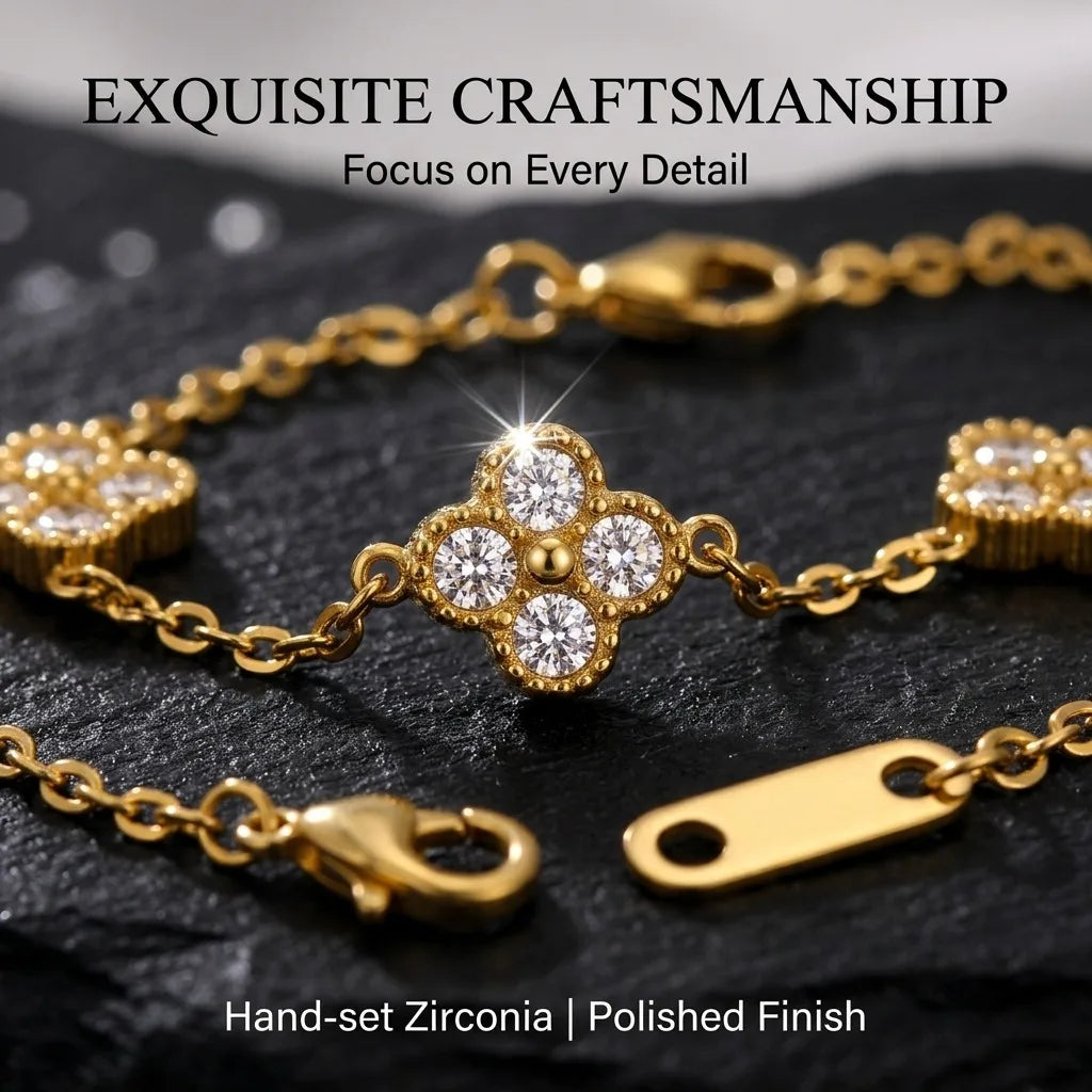 Bracelet Éclat Doré Fleur